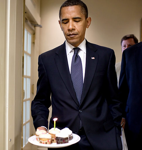 Obama birthday cupcakes - 49 years old